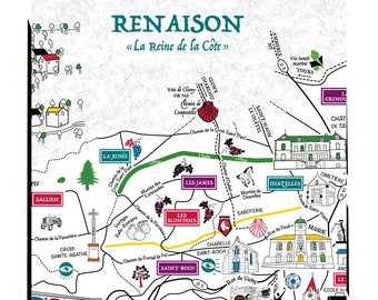 Renaison Map / “In the Heart of the Villages” Collection