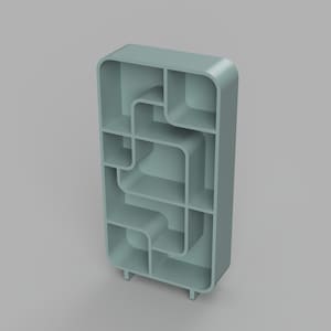 STL File- 1/12 Scale Miniature Bookshelf STL for Dollhouses and Miniature Projects (commercial license)