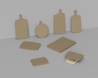 STL File - 1/12 Scale Cutting Board STL Set For Dollhouses