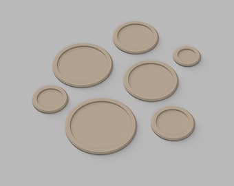 STL File - 1/12 Scale Basic round frame STL (7 sizes) set for Dollhouses and Miniature Projects  (commercial license)