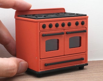STL File - 1/12 Scale Double Oven Range and Hood for Dollhouses