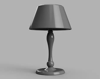 STL File - 1/12 Scale Bedside Lamp Model for Dollhouses and Miniature Projects (commercial license)
