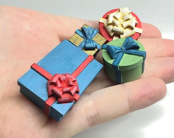 STL File - 1/12 Scale Gift Box STL Set for Dollhouses (commercial license)