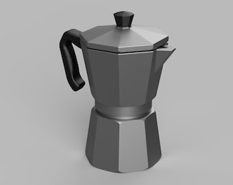 STL File - 1/12 Scale Moka Pot STL for Dollhouses