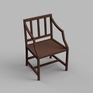 STL Datei - 1/12 Miniatur Stuhl STL für Puppenhäuser und Miniaturprojekte (kommerzielle Lizenz)