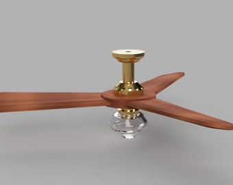 STL File - 1/12 Scale Ceiling Fan Model for Dollhouses and Miniature Projects (commercial license)