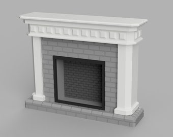 Archivo STL - Chimenea a escala 1/12 para casas de muñecas y proyectos en miniatura (licencia comercial)