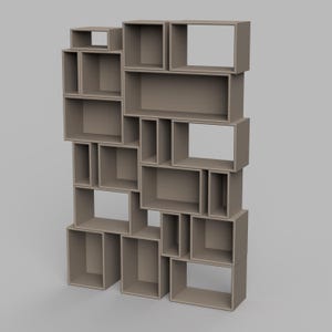 STL File- 1/12 Scale Miniature Bookcase STL for Dollhouses and Miniature Projects (commercial license)