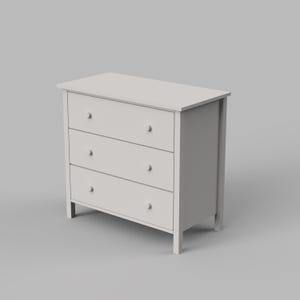 STL Datei - 1/12 Miniature Kommode STL für Puppenhäuser und Miniaturprojekte (kommerzielle Lizenz)