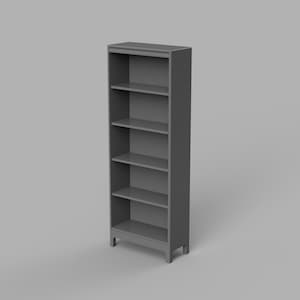 STL File- 1/12 Scale Miniature Bookcase STL for Dollhouses and Miniature Projects (commercial license)
