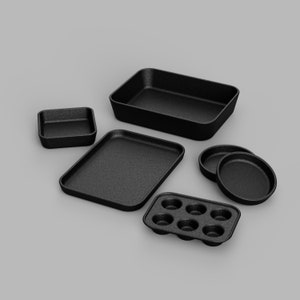 STL Datei - 1/12 Miniature Back Set stl (5psc) für Puppenhäuser und Miniaturprojekte (kommerzielle Lizenz)