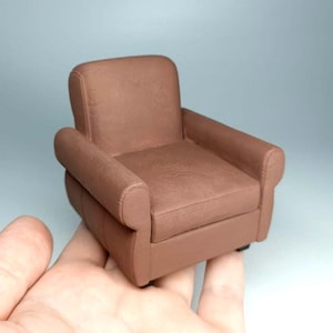 STL File - 1/12 scale Sofa-Armchair STL Set for Dollhouses and Miniature Projects  (commercial license)