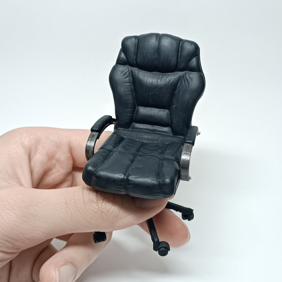 Miniature Office Chair Dollhouse Furniture 1/12 Scale Etsy
