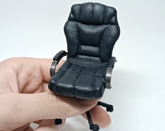 Miniature Office Chair - Dollhouse Furniture (1/12 Scale)