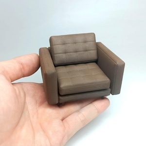 STL File - 1/12 scale Sofa-Armchair STL Set for Dollhouses and Miniature Projects  (commercial license)