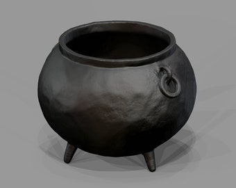 STL File- 1/12 Scale Miniature Witch's Cauldron STL for Dollhouses and Miniature Projects (commercial license)