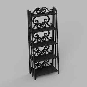 STL File - 1/12 Scale Miniature Bookcase or Shelf STL for Dollhouses and Miniature Projects  (commercial license)