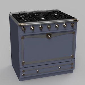 STL File - 1/12 Scale Stove and Range Hood STL set for Dollhouses and Miniature Projects  (commercial license)