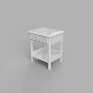 STL Datei- 1/12 Miniatur Nachttisch mit Schublade STL für Puppenhäuser und Miniaturprojekte (kommerzielle Lizenz)