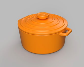 STL File - 1/12 Scale Miniature Cooking Pot - Dollhouse Kitchen STL (commercial license)