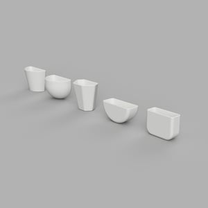 STL File - 1/12 Scale Wall Planter STL Set for Dollhouses and Miniature Projects (Commercial License)