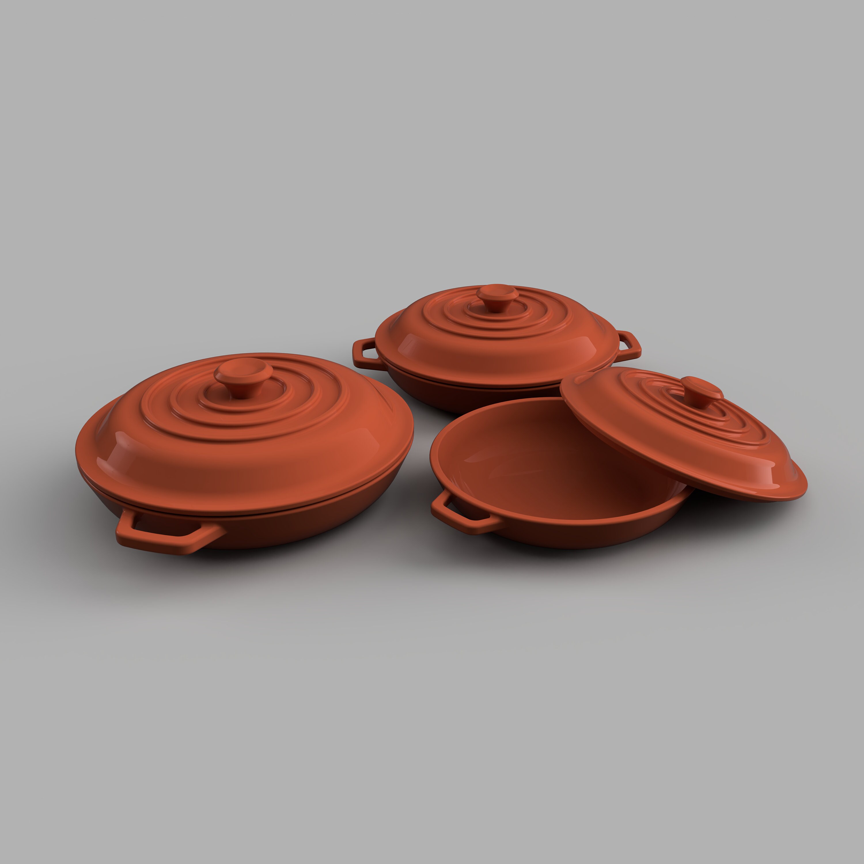 STL File - 1/12 Scale Miniature Cooking Pot Set (3 Size) STL ...