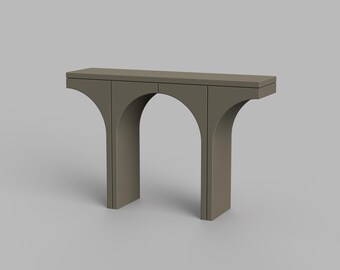 STL File - 1/12 Scale Arch Console Table STL for Dollhouses (2 Size)