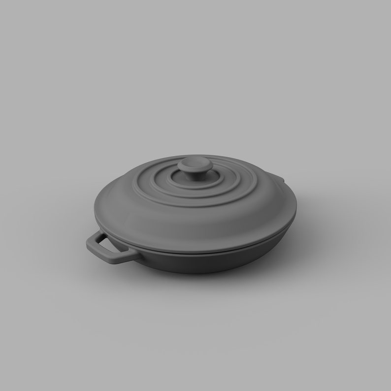 STL File - 1/12 Scale Miniature Cooking Pot Set (3 Size) STL ...