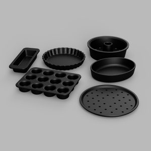 STL Datei - 1/12 Miniature Back Set stl (6 Stück) für Puppenhäuser und Miniaturprojekte (kommerzielle Lizenz)