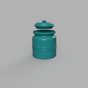 STL File - 1/6 And 1/12 Scale Miniature Biscuit/Cookie Jar stl for Dollhouses and Miniature Projects (commercial license)