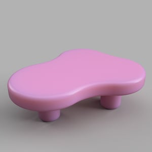 STL File -  1/12 Scale Cloud-Shaped Coffee Table STL for Dollhouses and Miniature Projects (Commercial License)