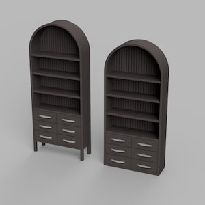 STL Datei - 1/12 Miniatur Hutch STL für Puppenhäuser und Miniaturprojekte (kommerzielle Lizenz)