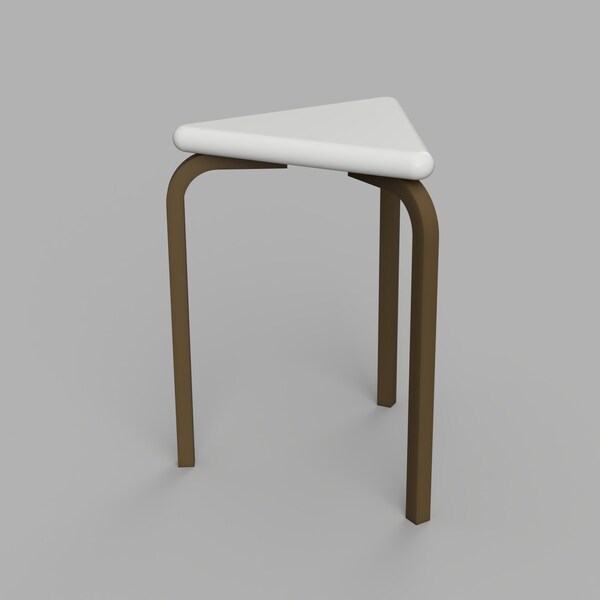 STL File - 1/12 Scale Miniature Stool STL for Dollhouses and Miniature Projects (commercial license)