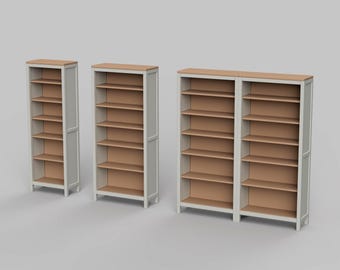STL File- 1/12 Scale Miniature Bookcase STL Set (3 size)
