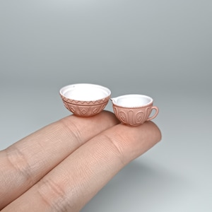 STL Datei - 1/12 und 1/6 Skala Miniature Rührschüsseln (3 Stück) STL für Puppenhäuser und Miniaturprojekte (kommerzielle Lizenz)