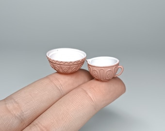 STL-bestand: schaal 1/12 en 1/6 miniatuur mengkomset (3 stuks) STL voor poppenhuizen en miniatuurprojecten (commerciële licentie)