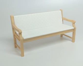 STL File - 1/12 Scale Miniature Park/Garden bench STL for Dollhouses and Miniature Projects  (commercial license)