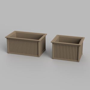 STL Datei - 1/12 Scale STL Holzpflanzer (Größe 7) für Puppenhäuser und Miniaturprojekte (kommerzielle Lizenz)