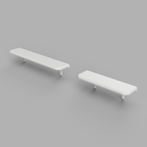 STL File - 1/12 Scale Miniature Wall-Mounted Shelf STL (2 size ) for Dollhouses and Miniature Projects (commercial license)