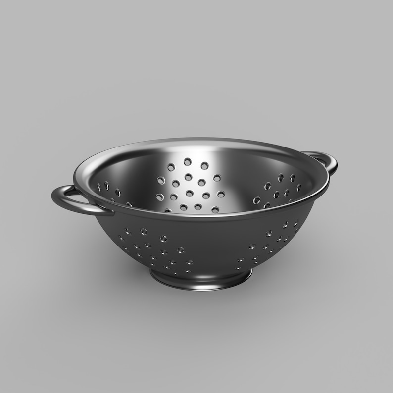 STL File - 1/12 Colander STL for Dollhouses and Miniature Projects ...