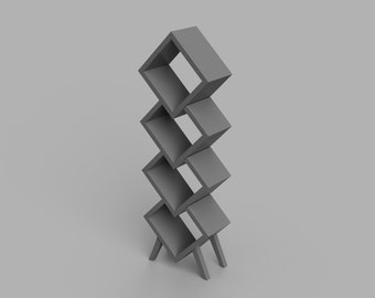 Arquivo STL - Estante em miniatura em escala 1/12 STL para casas de bonecas e projetos em miniatura (licença comercial)