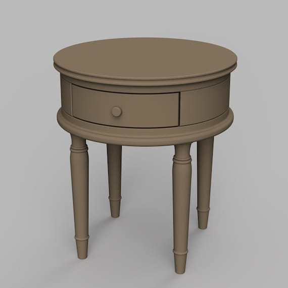STL File - 1/12 Scale Miniature Side Table STL for Dollhouses and Miniature Projects  (commercial license)