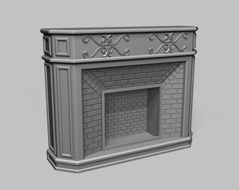 Archivo STL - Chimenea a escala 1/12 para casas de muñecas y proyectos en miniatura (licencia comercial)