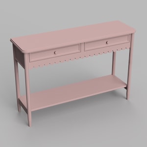 STL File - 1/12 Scale Miniature Console Table STL for Dollhouses and Miniature Projects  (commercial license)