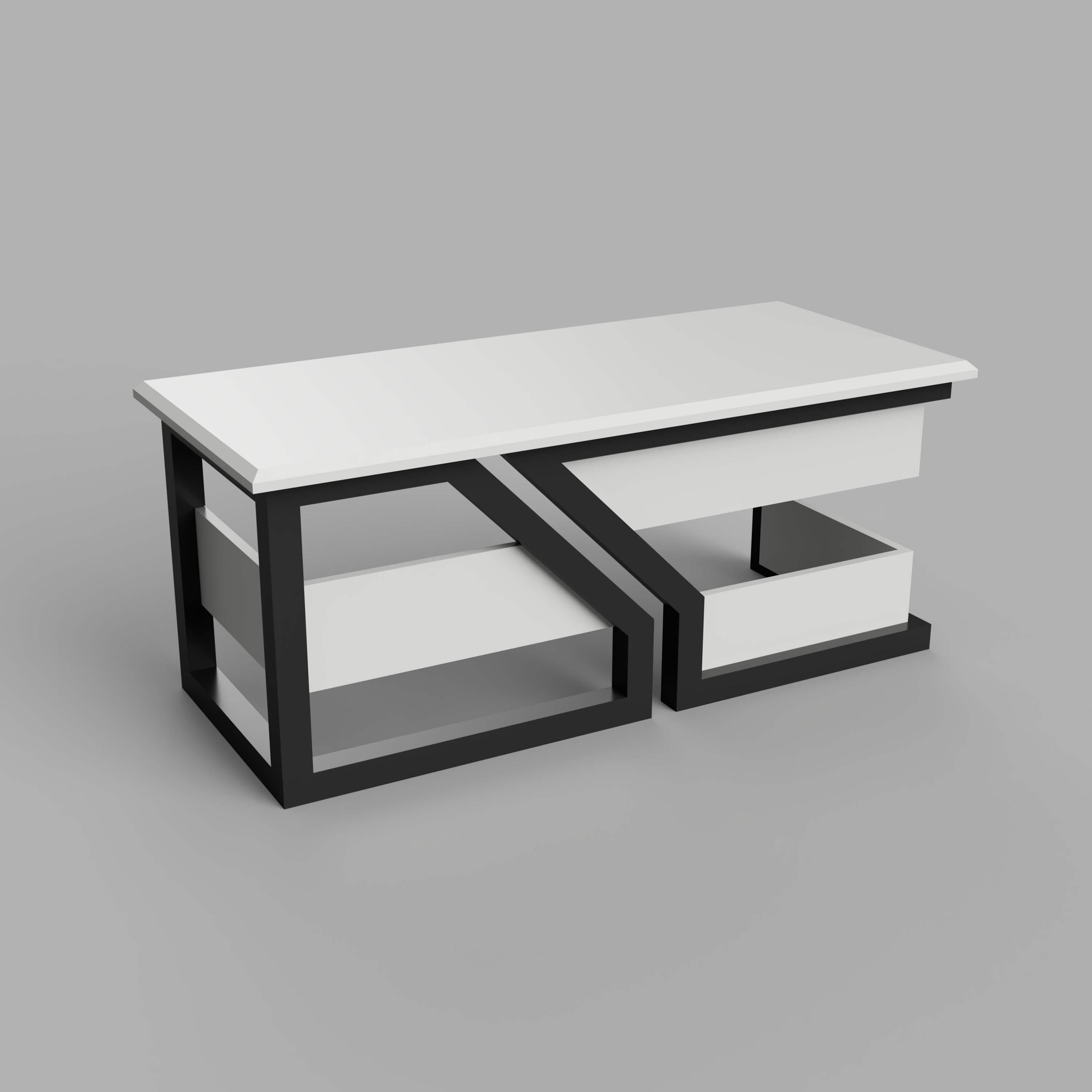 Computer Table Stl STL File - 1/12 Scale Modern Computer Desk STL for Dollhouses and ...