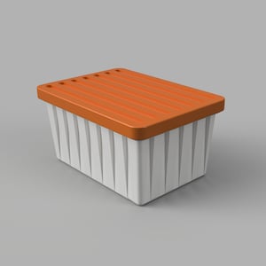 STL File - 1/12 Scale Miniature Storage Box with Lid - Dollhouse Decor STL (commercial license)