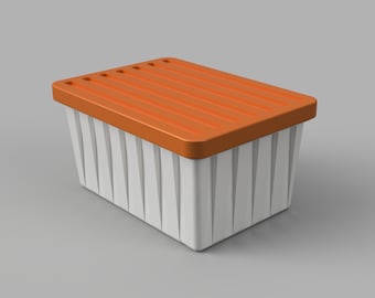 STL File - 1/12 Scale Miniature Storage Box with Lid - Dollhouse Decor STL (commercial license)