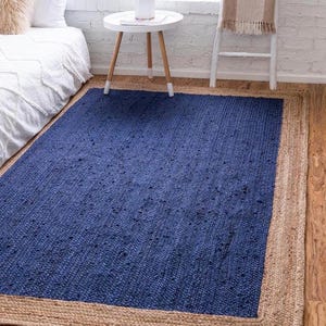 Handflätad jutematta: Boho-stil, naturfiber, anpassad storlek