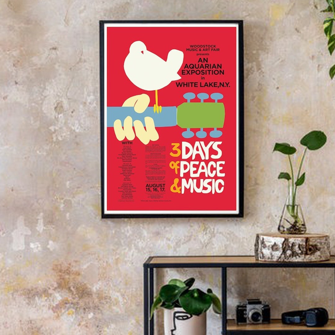 WOODSTOCK 1969 Printable Poster Home Decor - Etsy