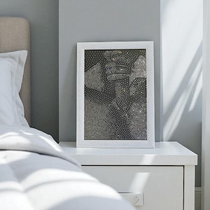 Intimate Couple Painting – Sensual Lovers Art – Passionate Romantic Wall Decor – Seductive Bedroom Artwork Gift
